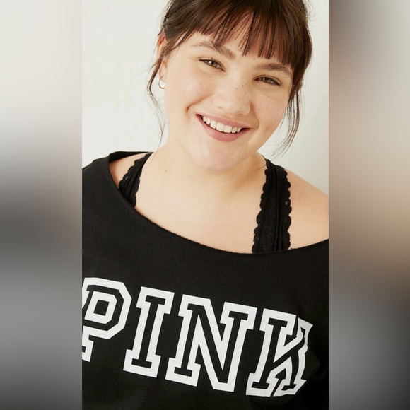 PINK Victoria’s Secret Everyday Lounge Off The Shoulder Sweatshirt - Picture 3 of 12